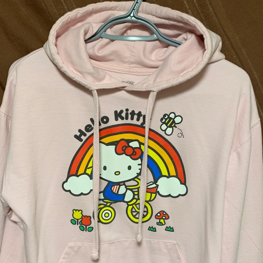 Hello Kitty Pink Sweatshirt with Rainbow Design - Picture 4 of 11